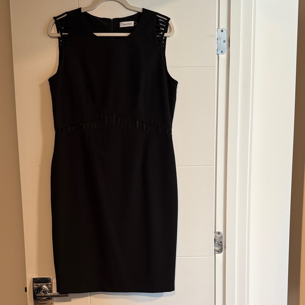 Calvin Klein Black Cutout Midi Dress